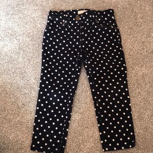Corduroy polka dot pants